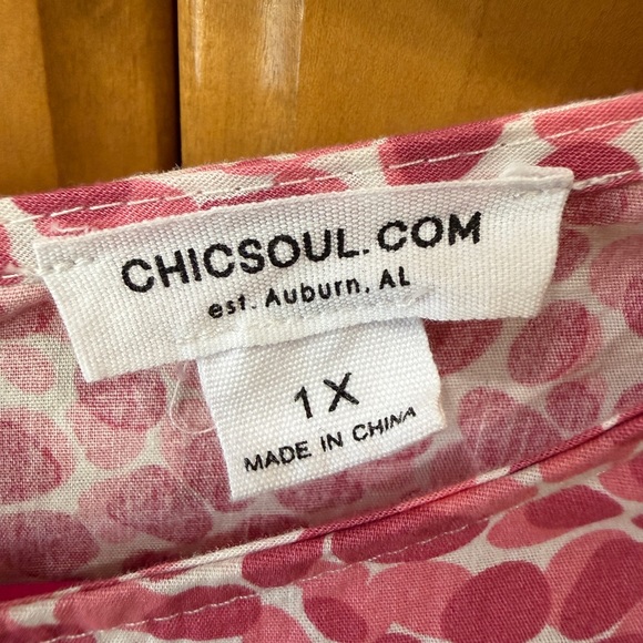 Chic Soul Pink Patterned Dress, Worn Once - Picture 3 of 3